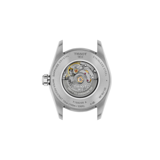 TISSOT T1562081135300 Ballade 30mm silver tone Guilloché Ice Blue Dial AUTOMATIC CHRONOMETER 10ATM