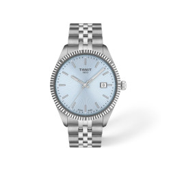 TISSOT T1564101135100 Ballade 40mm Guilloché Ice Blue dial 10ATM