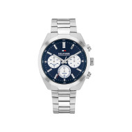 Tommy Hilfiger 1710722 muški sat Hudson Chronograph Silver Tone Stainless Steel Marine Blue Dial 40mm