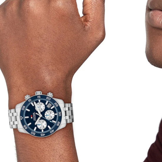 Tommy Hilfiger 1710743 muški sat TH85 American Blue Sport Chronograph Deep Blue Dial 41mm