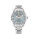 Tommy Hilfiger 1782795 ženski sat TH85 CRYSTALS Classic Line Silver Tone Stainless Steel Small Cubic Zirconia Dusty Blue Dial Rose Gold Detail 36mm