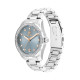 Tommy Hilfiger 1782795 ženski sat TH85 CRYSTALS Classic Line Silver Tone Stainless Steel Small Cubic Zirconia Dusty Blue Dial Rose Gold Detail 36mm