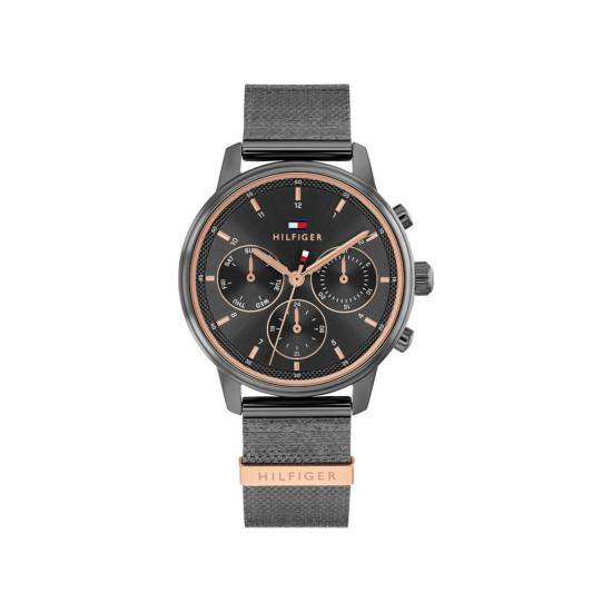 Tommy Hilfiger 1782810 ženski sat Multifunction Gunmetal Tone Stainless Steel Mesh Band Rose Gold Detail 34mm Bestseller