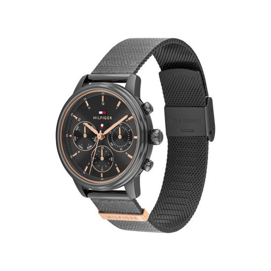 Tommy Hilfiger 1782810 ženski sat Multifunction Gunmetal Tone Stainless Steel Mesh Band Rose Gold Detail 34mm Bestseller