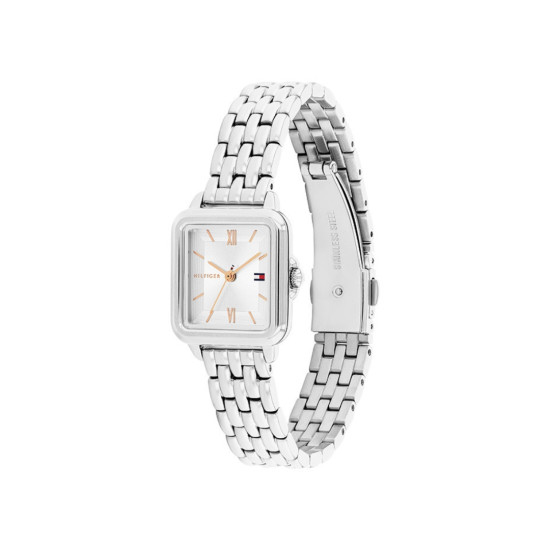 Tommy Hilfiger 1782830 ženski sat MIA pravougaono kućište Silver Tone Stainless Steel Rose Gold Detail 24mm