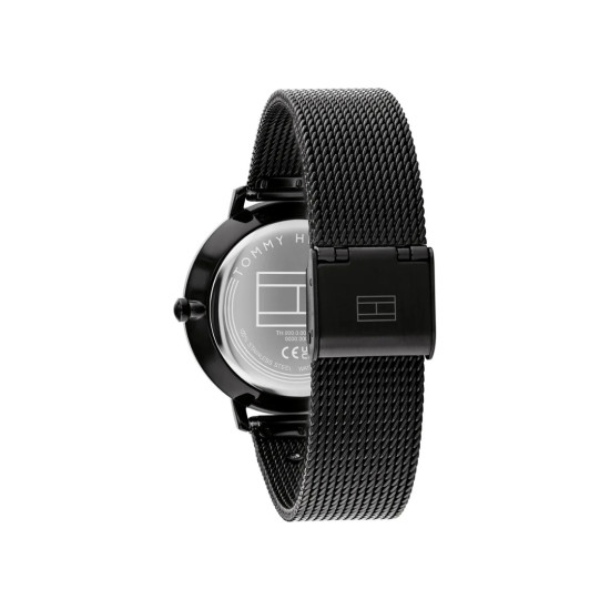 Tommy Hilfiger 1782882 ženski sat Tea Multifunkcionalni Black Stainless Steel Gold Detail Mesh Band Black Dial 36mm