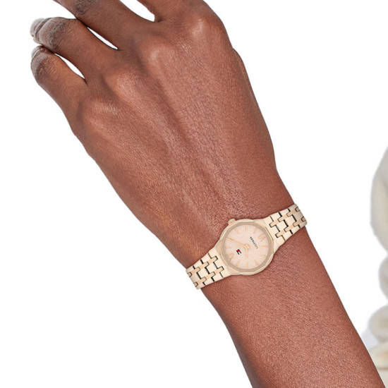 Tommy Hilfiger 1782887 ženski sat MACKENZIE Mini Rose Gold Tone Stainless Steel Monochromatic Look Glitter Dial 25mm