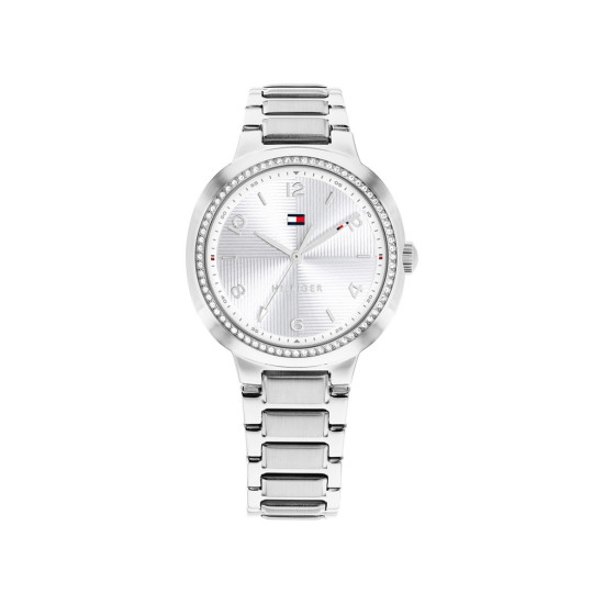 Tommy Hilfiger 1782899 ženski sat SAVANNAH Classic Line Silver Tone Stainless Steel Small Cubic Zirconia White Dial 33mm