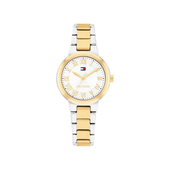 Tommy Hilfiger 1782903 ženski sat Becca Two Tone Silver Gold Stainless Steel Roman Numerals White Dial 28mm