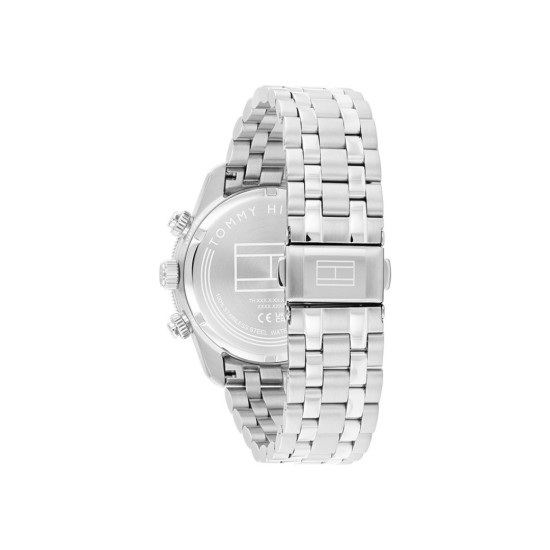 Tommy Hilfiger 1792215 muški sat TH 85 Chronograph Silver Tone Stainless Steel Black Detail Sunray White Dial 41mm