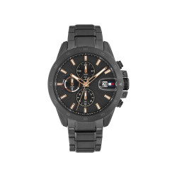 Tommy Hilfiger 1792218 muški sat Jameson Multifunkcionalni Sportsko Elegantni Black Stainless Steel Deep Gray Dial 43mm
