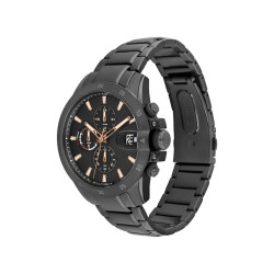 Tommy Hilfiger 1792218 muški sat Jameson Multifunkcionalni Sportsko Elegantni Black Stainless Steel Deep Gray Dial 43mm