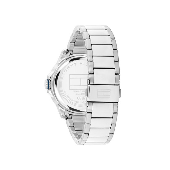 Tommy Hilfiger 1792229 muški sat REMY Classic Line Elegant Silver Stainless Steel Gold Detail Deep Blue Dial 43mm