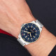 Tommy Hilfiger 1792229 muški sat REMY Classic Line Elegant Silver Stainless Steel Gold Detail Deep Blue Dial 43mm