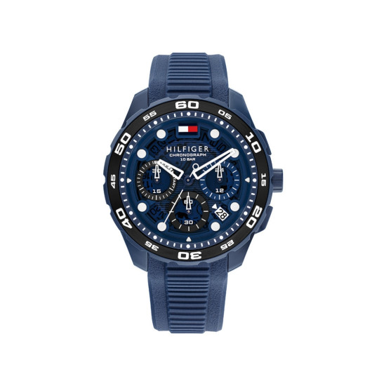 Tommy Hilfiger 1792232 muški sat Regatta Chronograph Blue Silicone Marine Blue Dial 44mm 10ATM