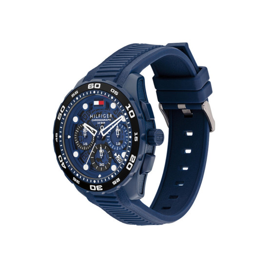 Tommy Hilfiger 1792232 muški sat Regatta Chronograph Blue Silicone Marine Blue Dial 44mm 10ATM