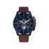 Tommy Hilfiger 1792268 muški sat Bank Urban Classic Brown Leather Deep Blue Dial Red Detail 44mm