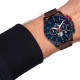 Tommy Hilfiger 1792268 muški sat Bank Urban Classic Brown Leather Deep Blue Dial Red Detail 44mm