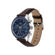 Tommy Hilfiger 1792276 muški sat Hampton Sport Lux Multifunction Brown kožni kaiš Navy Blue Sunray Dial 42mm