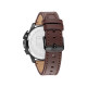 Tommy Hilfiger 1792291 muški sat Bank Black IP Chronograph Brown kožni kaiš Yellow Second Hand 44mm