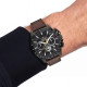 Tommy Hilfiger 1792291 muški sat Bank Black IP Chronograph Brown kožni kaiš Yellow Second Hand 44mm