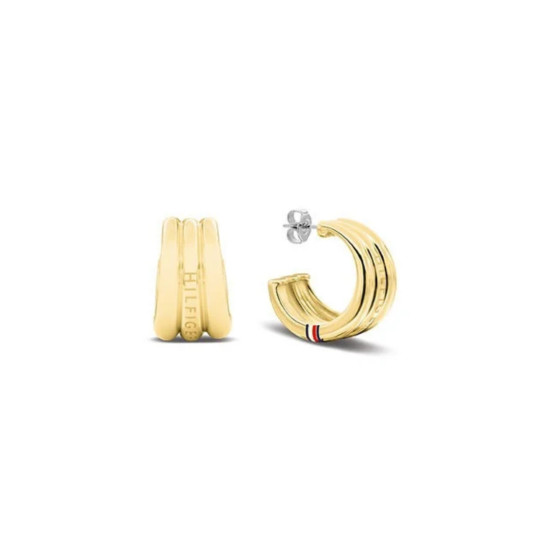 Tommy Hilfiger 2781071 minđuše alke Gold Tone Stainless Steel Logo TH 21mm