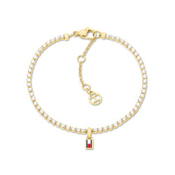 Tommy Hilfiger 2781093 narukvica TH Tennis Gold Tone Stainless Steel 19cm Crystal Effect Timeless Elegance