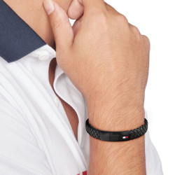 Tommy Hilfiger 2790662 muška narukvica Black Leather