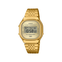 Casio Vintage A140WEG-9A unisex Oversized Oval Digital Gold Tone 36mm NEW EDITION