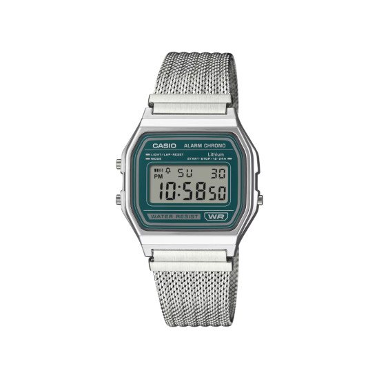 Casio Vintage A158WEM-3 unisex Refined Mesh Classic Dark Green