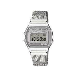 Casio Vintage A158WEM-7 unisex Refined Mesh Classic Light Gray