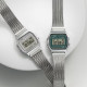 Casio Vintage A158WEM-7 unisex Refined Mesh Classic Light Gray