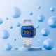 Casio Vintage A168WEM-2B unisex Iconic Retro style Blue Dial Mirror finishing face