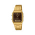 Casio Vintage AQ-230GA-5AMQY unisex Analog-Digital Minimalist Gold Tone Brown Dial Sunray effect