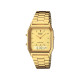 Casio Vintage AQ-230GA-9 unisex Analog-Digital Minimalist Gold Tone Champagne Dial Edition Sunray effect