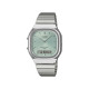 Casio Vintage AQ-240E-2A unisex Edgy Silver Tone Xl Mint Green Dial Edition