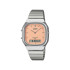Casio Vintage AQ-240E-4A unisex Edgy Silver Tone Xl Peach Dial Edition