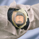 Casio Vintage AQ-240E-4A unisex Edgy Silver Tone Xl Peach Dial Edition