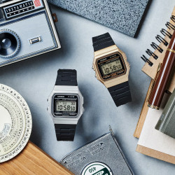 Casio Vintage F-91WM-7A unisex Legendary Slim Digital Micro Light Iconic desing Black Silver detail