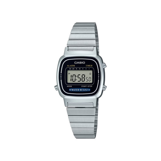 Casio Vintage LA670WA-1 ženski sat Mini Digital Edition Silver Tone Black Display