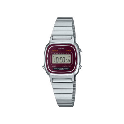 Casio Vintage LA670WA-4 ženski sat Mini Digital Edition Silver Tone Frozen Cherry Display