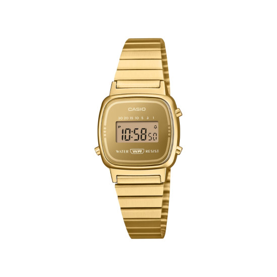 Casio Vintage LA670WEGS-9A ženski sat Mini Digital Edition Gold Tone Champagne Mirror Finishing Face Display 25mm