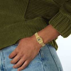 Casio Vintage Casio LA670WEMY-9E ženski sat Mini Digital Edition Gold Tone Mesh Band Champagne Dial Edition