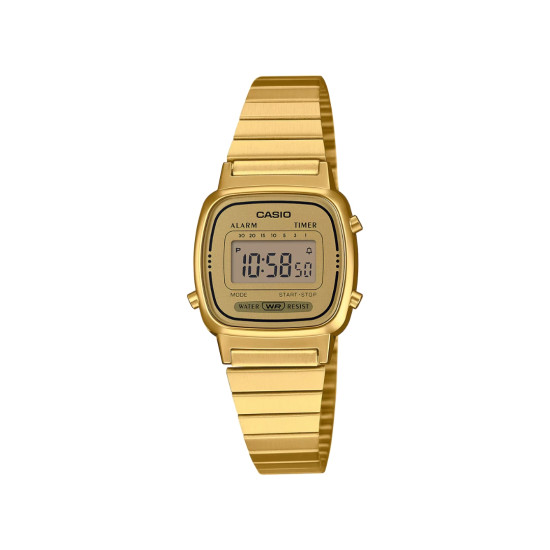 Casio Vintage LA670WGA-9 ženski sat Mini Digital Edition Gold Tone Champagne Display