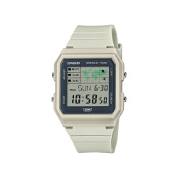 Casio Vintage LF-30W-8A unisex World Map Digital Eco-Friendly Bio-Based Resin Off White