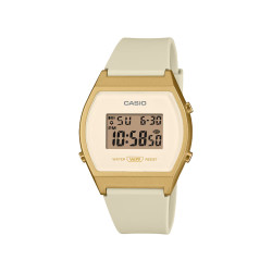 Casio Vintage LW-204-9A ženski sat Digital Vintage • Off White Silicone • Soft Gold Tone 35mm NEW