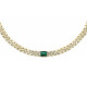 Chiara Ferragni J19AUW29 ogrlica Bossy Chain Gold Tone Emerald Green Stone