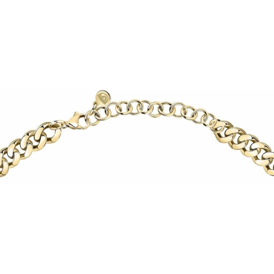 Chiara Ferragni J19AUW29 ogrlica Bossy Chain Gold Tone Emerald Green Stone