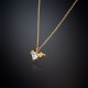 Chiara Ferragni J19AVH01 ogrlica Cupido Gold Tone White Heart Zirconia