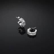 Chiara Ferragni 19AVJ25 minđuše alke Classic Zirconia Small Silver Tone 16mm 